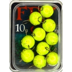 Грузило рибальське, вухате, розбірне, 10шт/уп, колір Lime, вага 10г